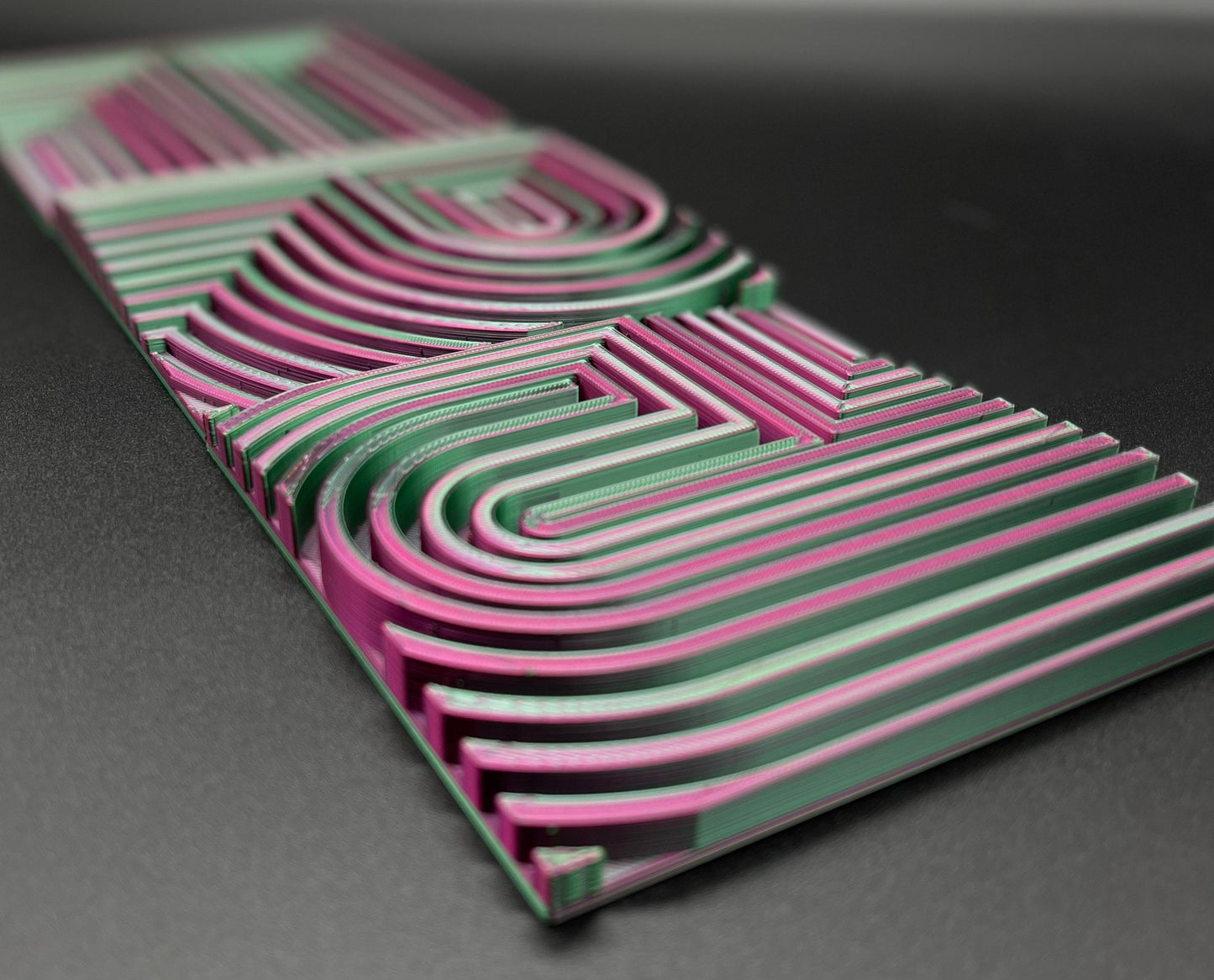 3D Printed Retro 90's Neon Wave Letters / Wall Decor / Custom Colors / Great for Gift / LARGE Decorative Letters