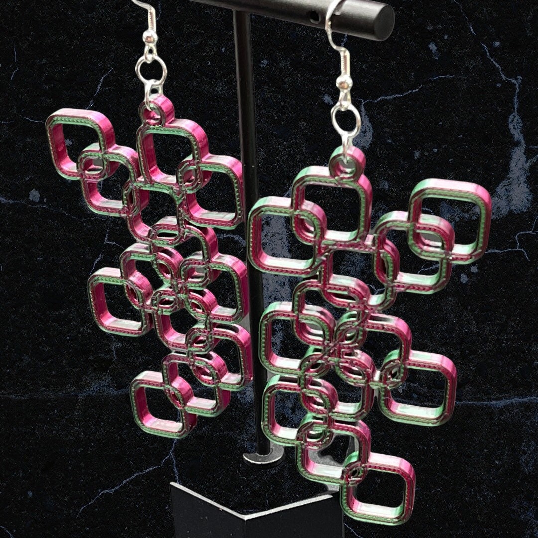3D Printed Bubble Square Earrings/Custom Color Order/Great for Gift/New Style/Design and Colors