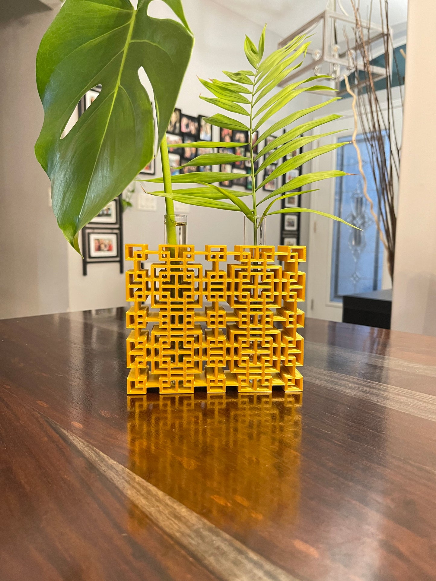 3D Printed Boho Style Plant Propagation Station/with 2 Glass Tube holders/Custom Color Order/Great for Gift/Flower Holder