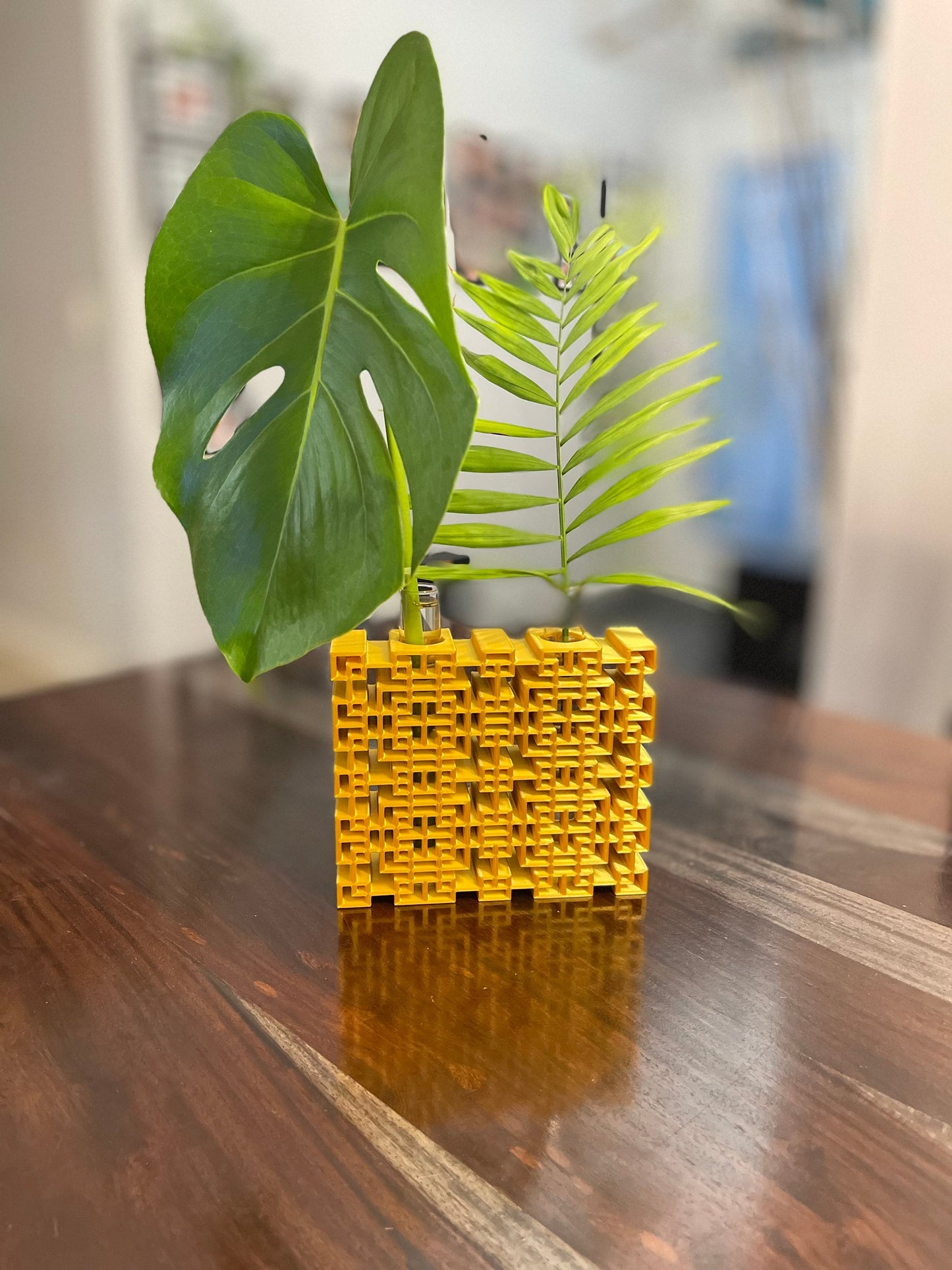 3D Printed Boho Style Plant Propagation Station/with 2 Glass Tube holders/Custom Color Order/Great for Gift/Flower Holder