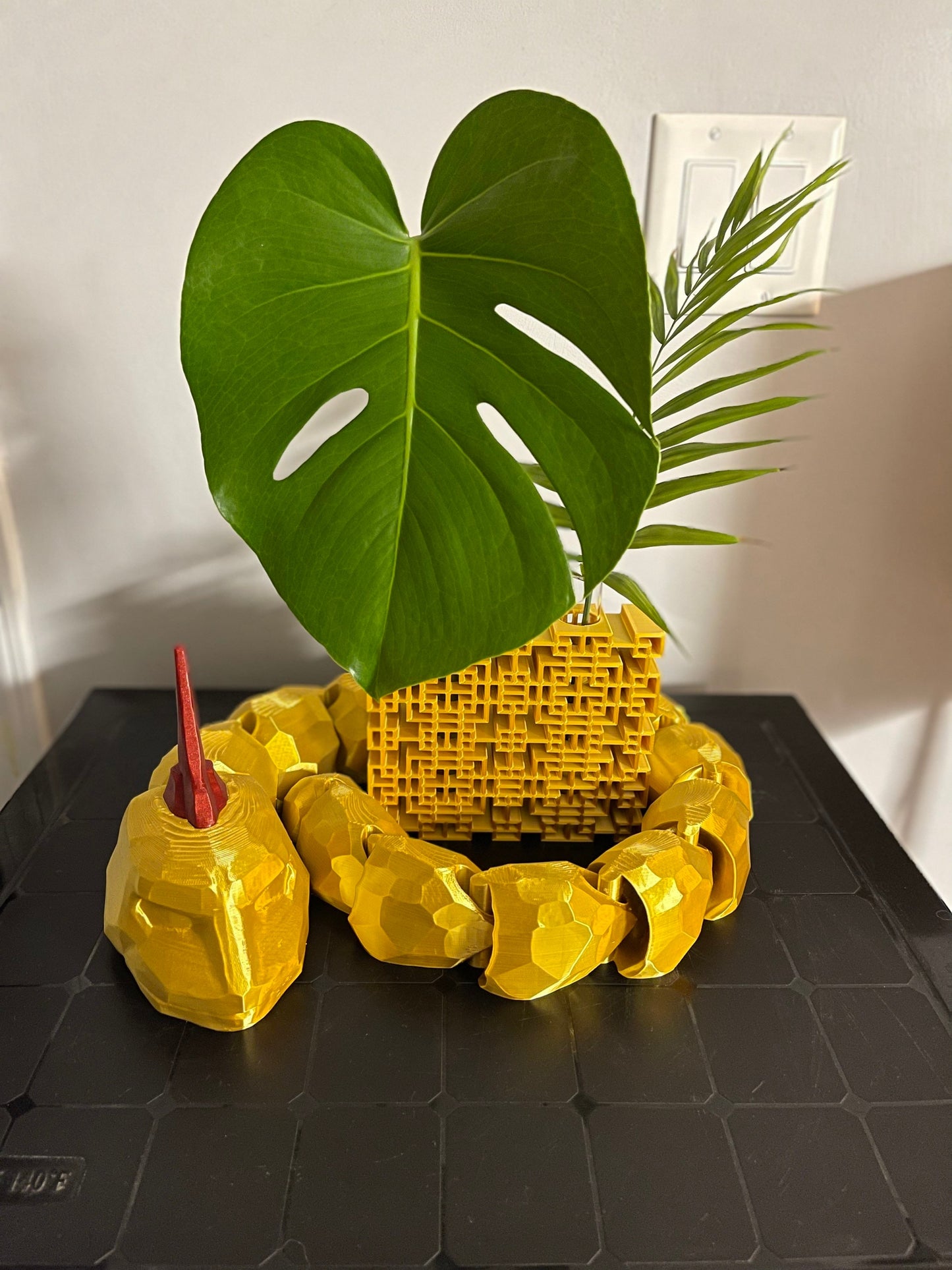 3D Printed Boho Style Plant Propagation Station/with 2 Glass Tube holders/Custom Color Order/Great for Gift/Flower Holder
