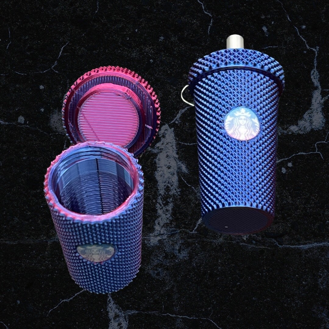 3D Printed Studded Tumbler Earrings With Lid/Starbucks Inspired and super lightweight/Custom Color Combinations/for Coffee Lover’s