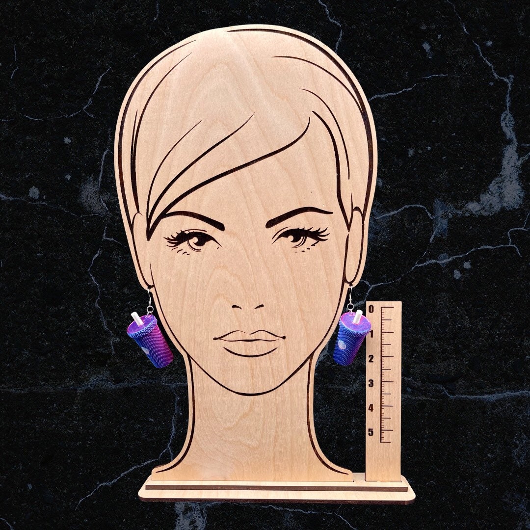 3D Printed Studded Tumbler Earrings With Lid/Starbucks Inspired and super lightweight/Custom Color Combinations/for Coffee Lover’s
