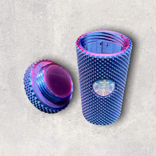 3D Printed Studded Tumbler Keychain With Lid/Starbucks Inspired Stash Container/Custom Color Combinations/for Coffee Lover’s