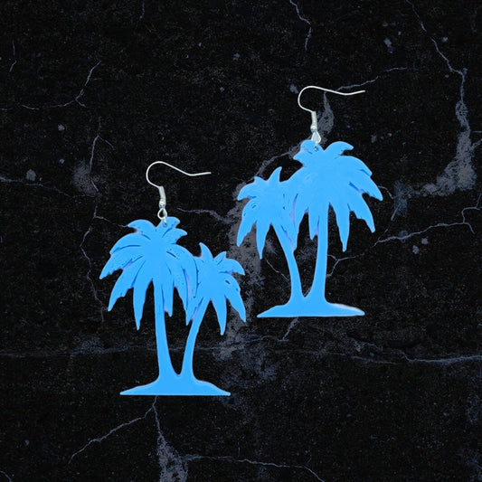 3D Printed Palm Tree Island Earrings