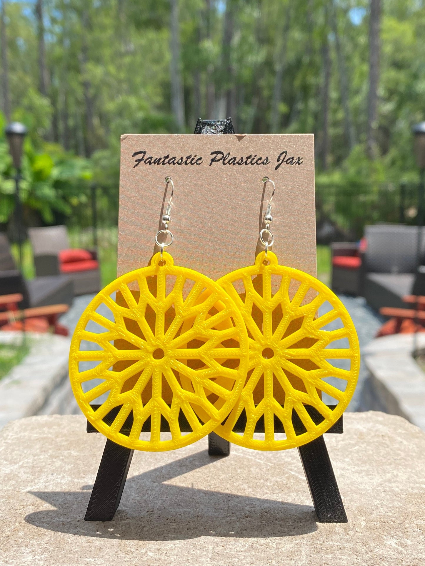 3D Printed Sun Burst Earrings/Custom Color Orders