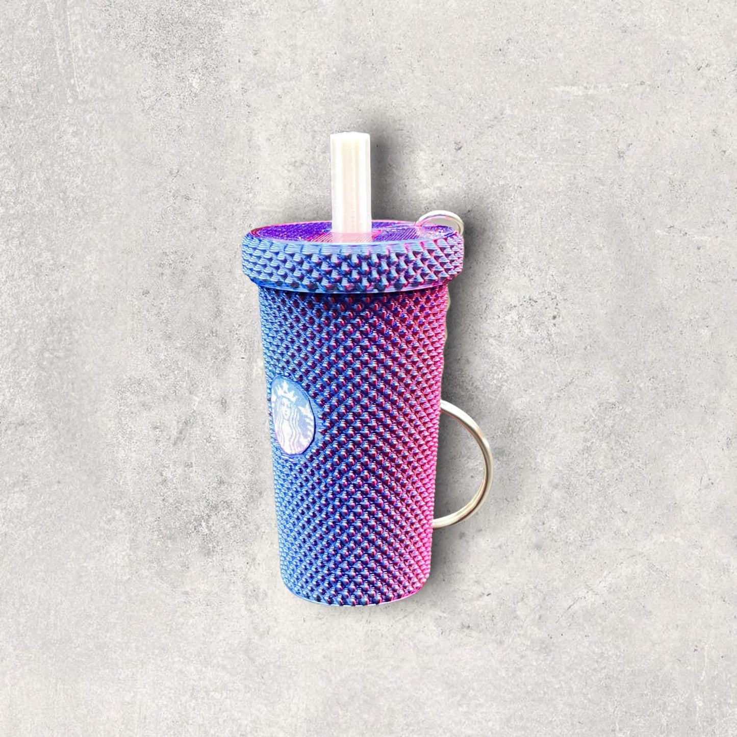 3D Printed Studded Tumbler Keychain With Lid/Starbucks Inspired Stash Container/Custom Color Combinations/for Coffee Lover’s