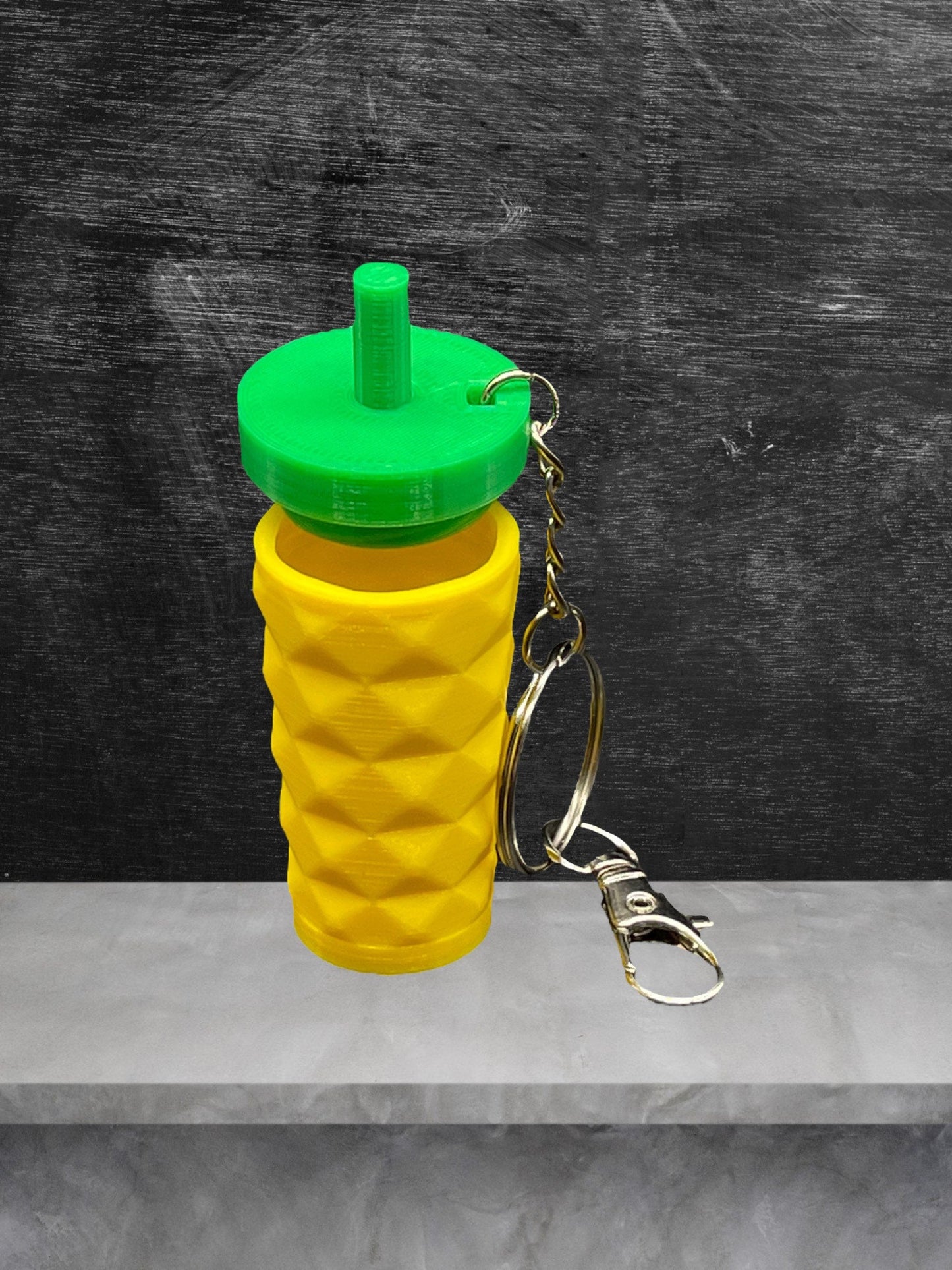 3D Printed Pineapple Tumbler Keychain With Lid/Starbucks Inspired Stash Container/Custom Color Combinations/for Coffee Lover’s
