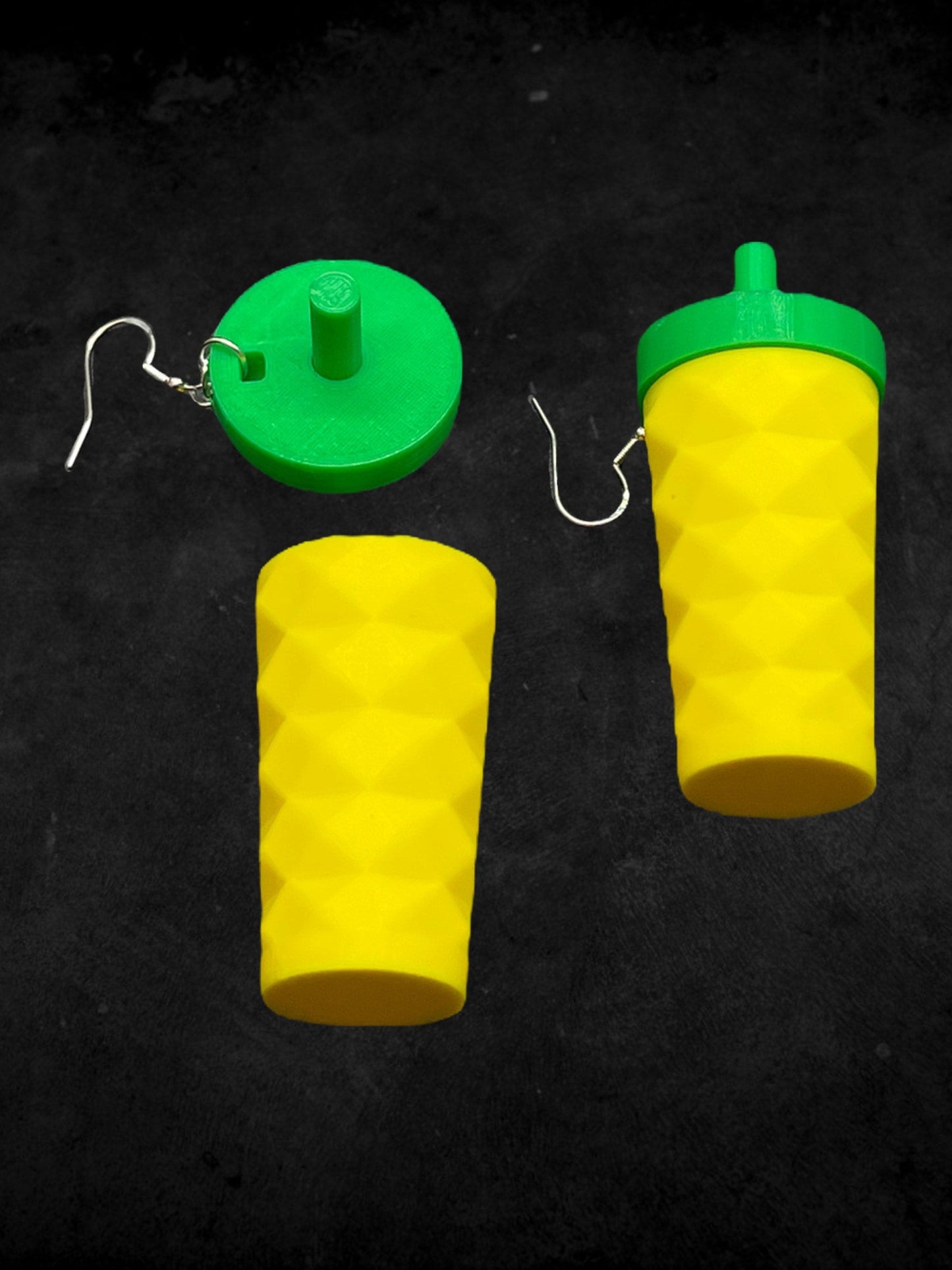 3D Printed Pineapple Tumbler Earrings With Lid/Starbucks Inspired and super lightweight/Custom Color Combinations/for Coffee Lover’s