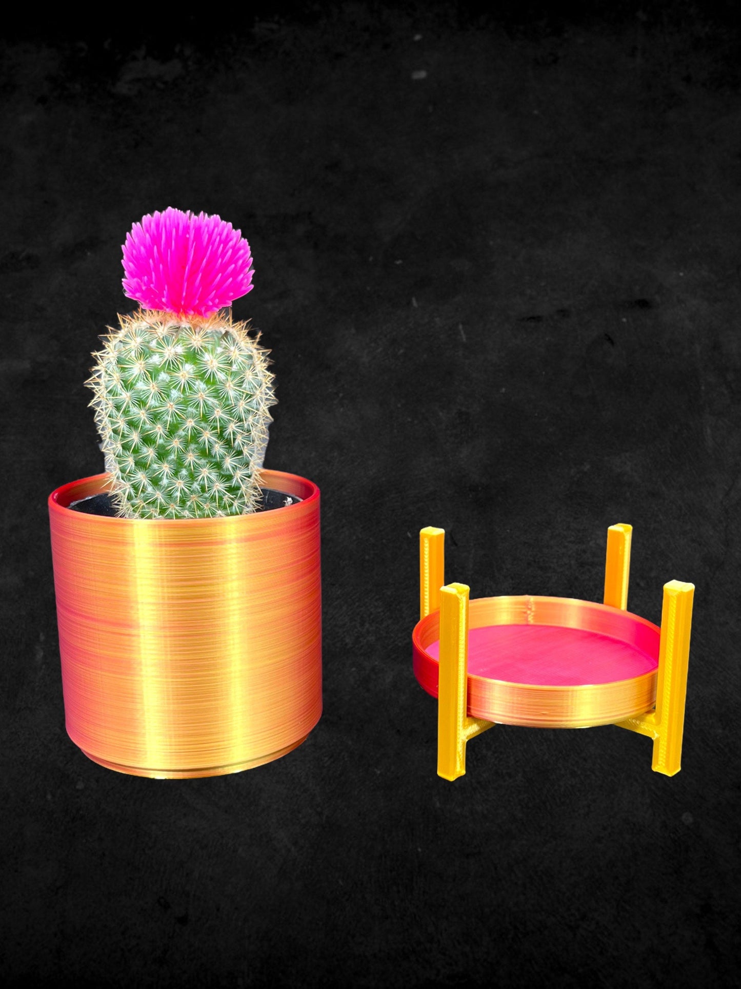 Mini Succulent Planter with Stand 3D Printed/Custom Color with Stand/Great Gift for a Plant Lover/Succulent Plant Holder
