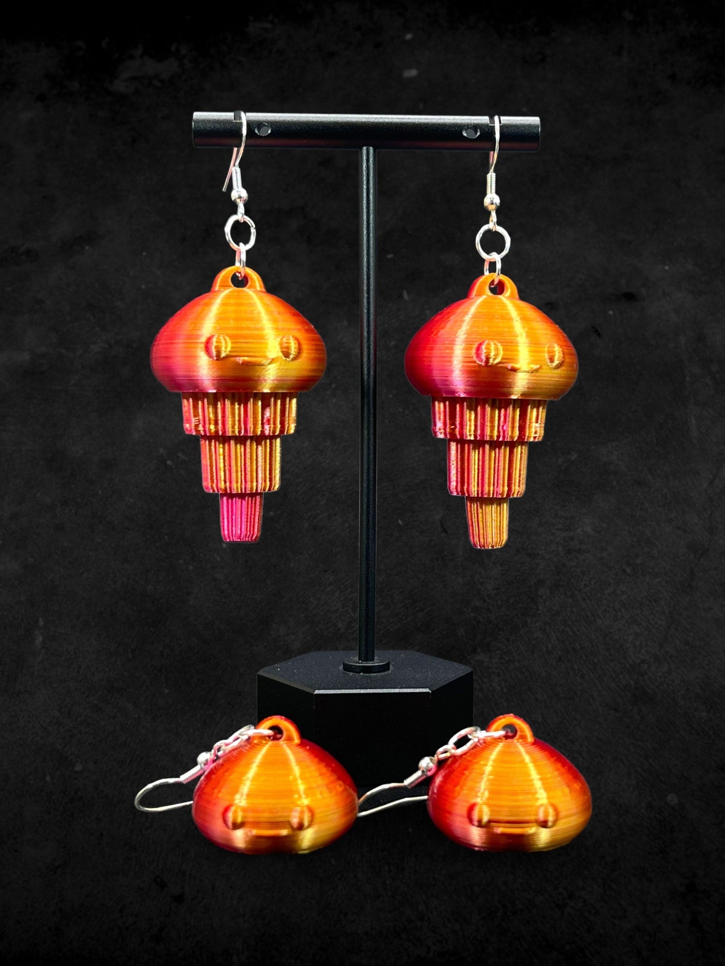 3D Printed Articulating Jellyfish Earrings/ 2 Sizes Available/ Super Lightweight/Custom Color Combinations/Super Cute Gift