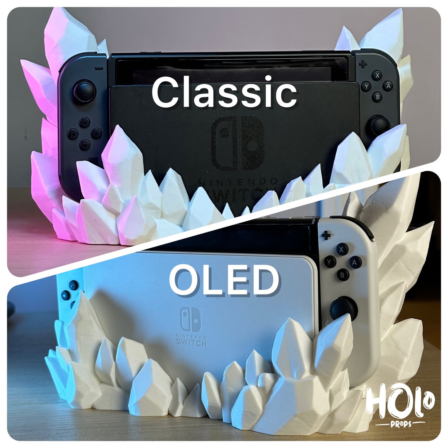 3D Printed Switch Crystal Dock - CLASSIC & OLED VERSION /Custom Color/Great Gift for that Gamer